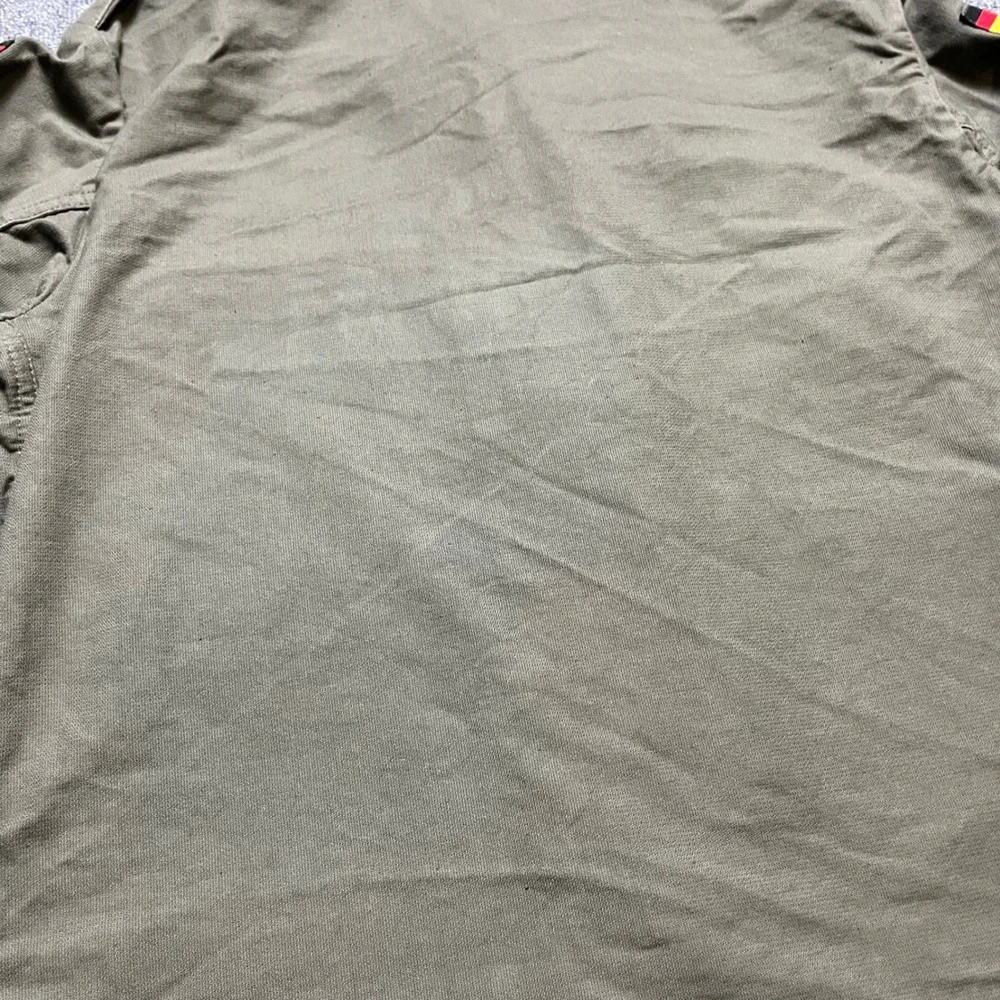 Vintage 1988 German Military Moleskin Field Shirt Size 2 Olive Drab Army Jacket